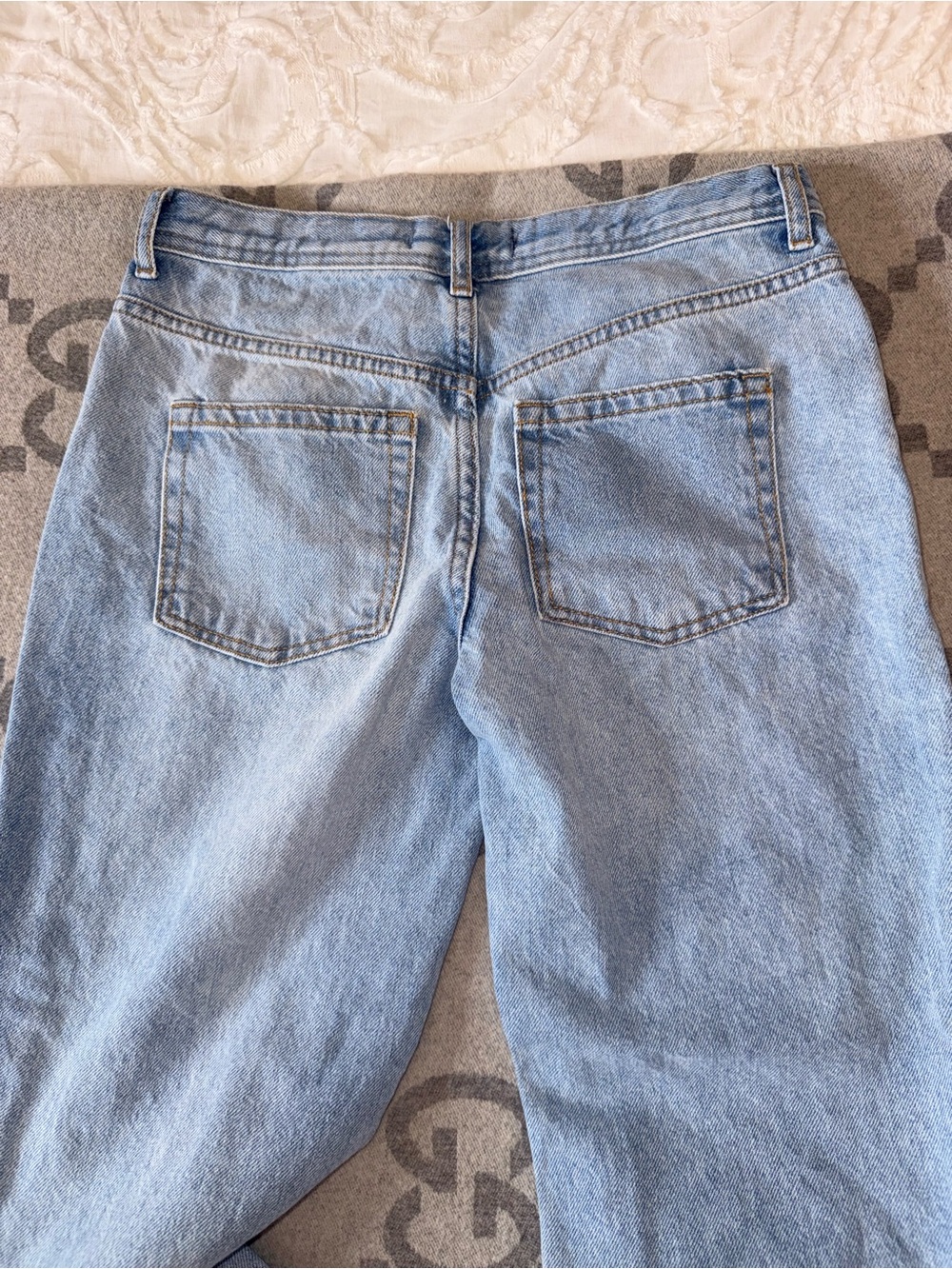 Free People We the Free Light Blue Straight-Leg Jeans - Picture 10 of 11